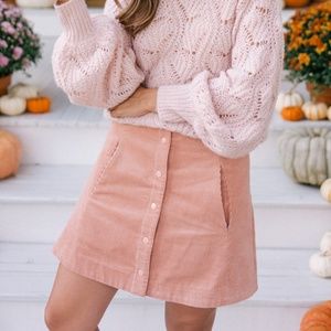 Rachel Antonoff Irene Pink Corduroy Mini Skirt 2